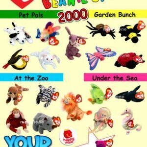 🐸🐸26 toys TY McDonald's Teenie Beanies - Complete Bagged Set of 18 (2000)